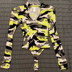 Women’s camp body suit.